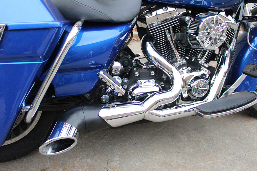 Lakester Style 2 Into 1 Exhaust For Harley-Davidson Touring 1996-2016