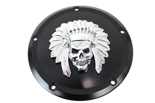 Indian Skull Derby Cover Black For Harley-Davidson Touring 2016 And Later