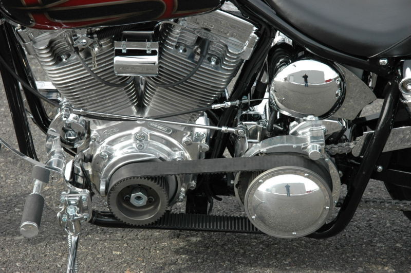 BDL open belt drive Shovelhead ‘Shorty Drive’
