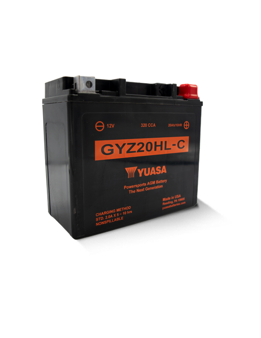 Yuasa GYZ20HLC High Performance Maintenance Free AGM 12 Volt Battery