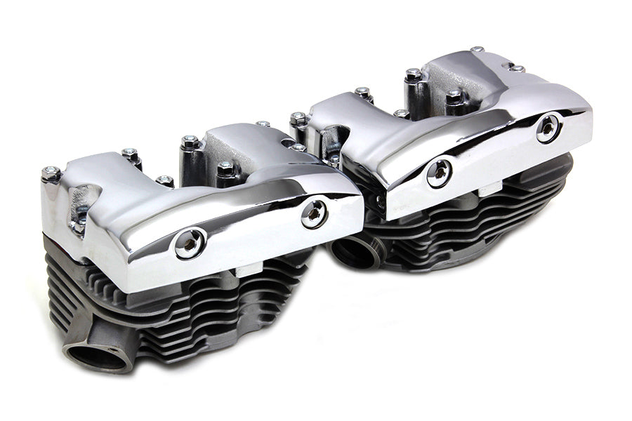 Cylinder head & chrome rocker box for Harley-Davidson Shovelhead