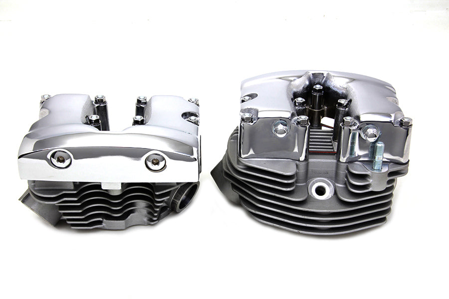 Cylinder head & chrome rocker box for Harley-Davidson Shovelhead