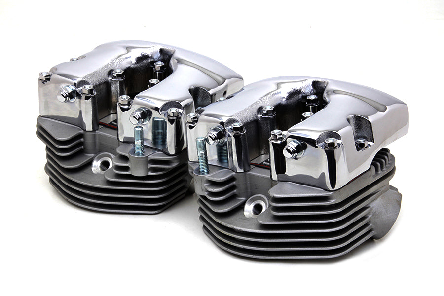 Cylinder head & chrome rocker box for Harley-Davidson Shovelhead