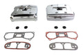 Chrome rocker box cover set for Harley-Davidson Evolution Big Twin