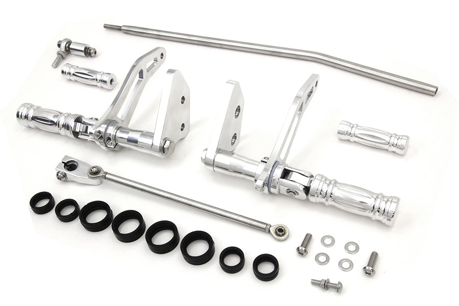 Billet Forward Control Kit Polished For Harley-Davidson Dyna 1999-2013