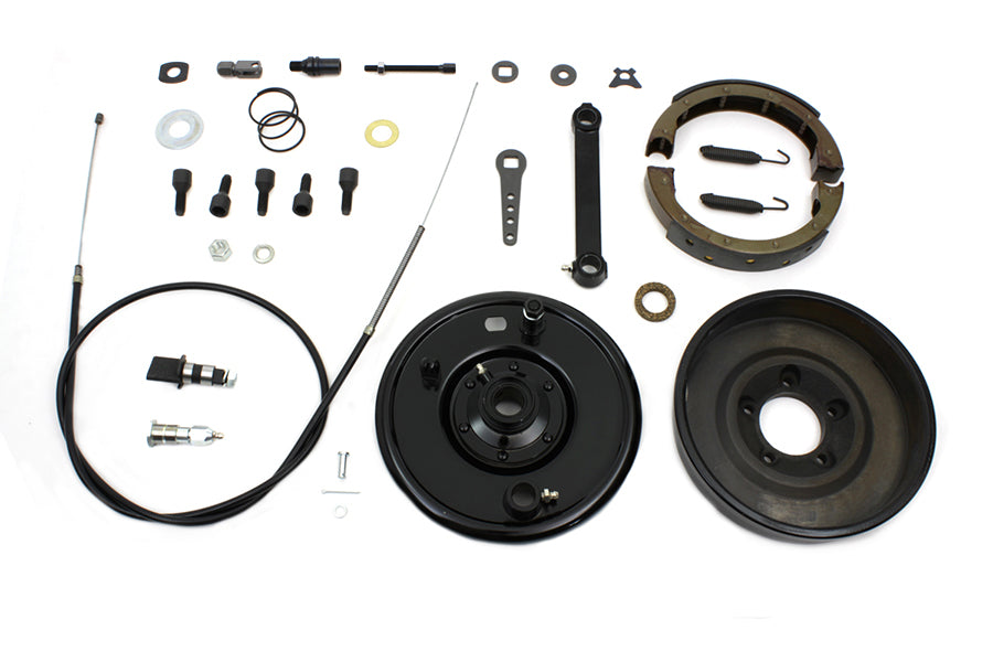 Springer Fork Front Drum Brake Kit Black For Harley-Davidson 1936-1948