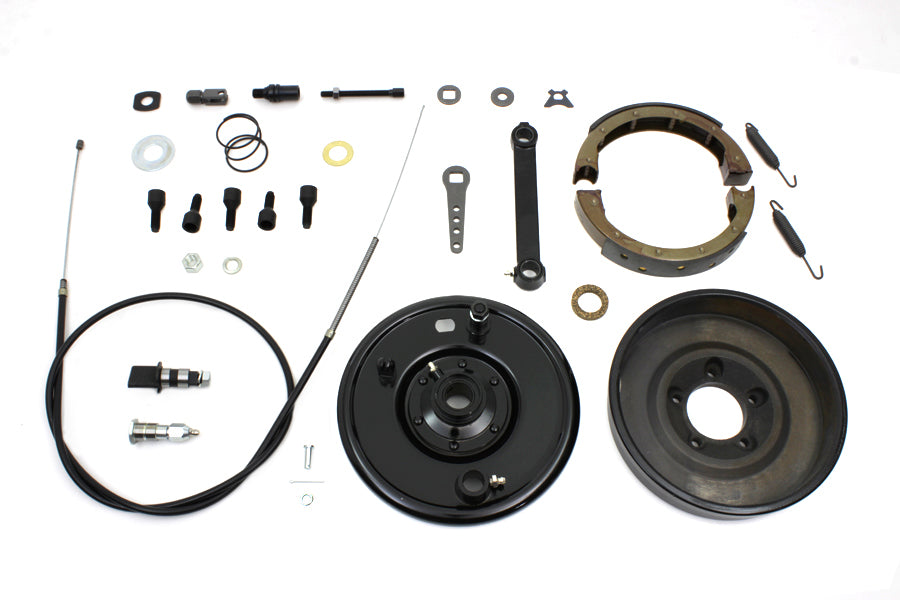 Springer Fork Front Drum Brake Kit Black For Harley-Davidson 1936-1948