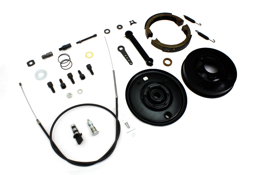 Springer Fork Front Drum Brake Kit Black For Harley-Davidson 1936-1948