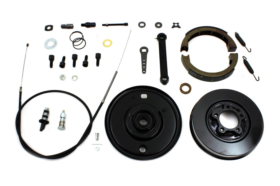 Springer Fork Front Drum Brake Kit Black For Harley-Davidson 1936-1948