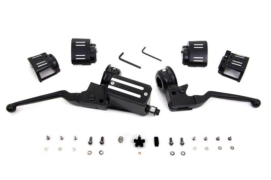 Handlebar Control Kit Black Contrast Cut For Harley-Davidson 1984-1995