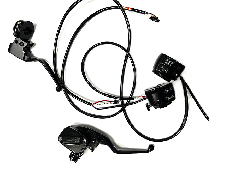 Complete Handlebar Control Kit Black For Harley-Davidson Softail 2015-Later