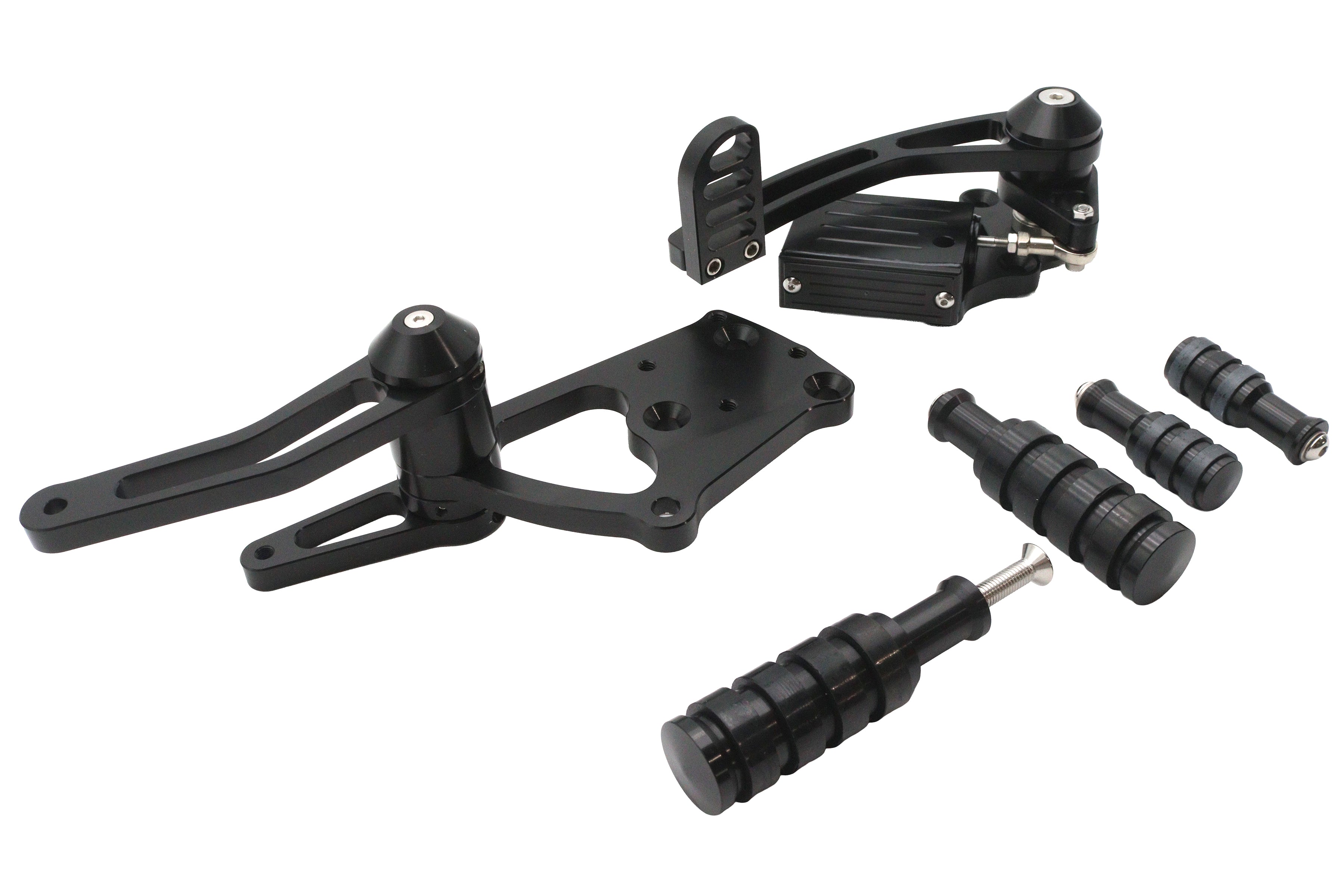 Black billet forward control kit for Harley-Davidson Softail Twin Cam