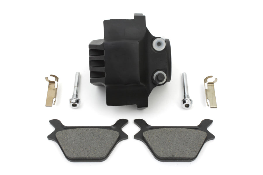 Pinza trasera negra de 1 pistón para Harley-Davidson