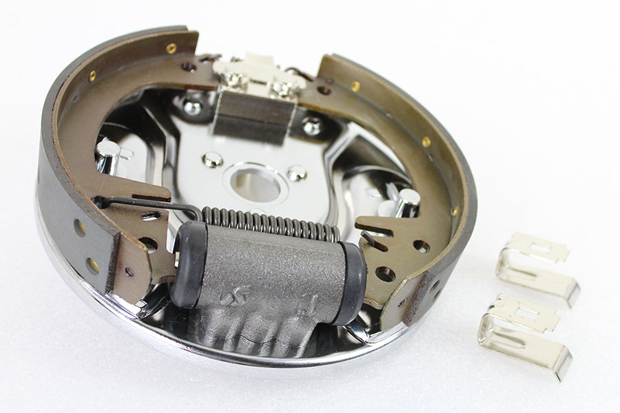 Hinterer hydraulischer Bremsträgerplattensatz Chrom für Harley-Davidson FL 1958-1962