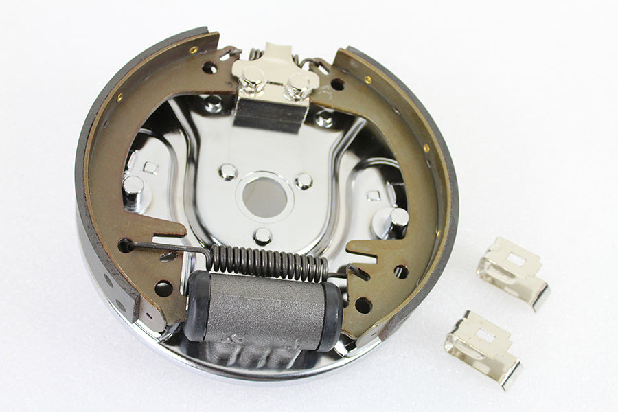 Hinterer hydraulischer Bremsträgerplattensatz Chrom für Harley-Davidson FL 1958-1962