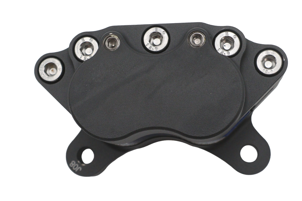 Ultima 4-piston brake caliper black for Harley-Davidson