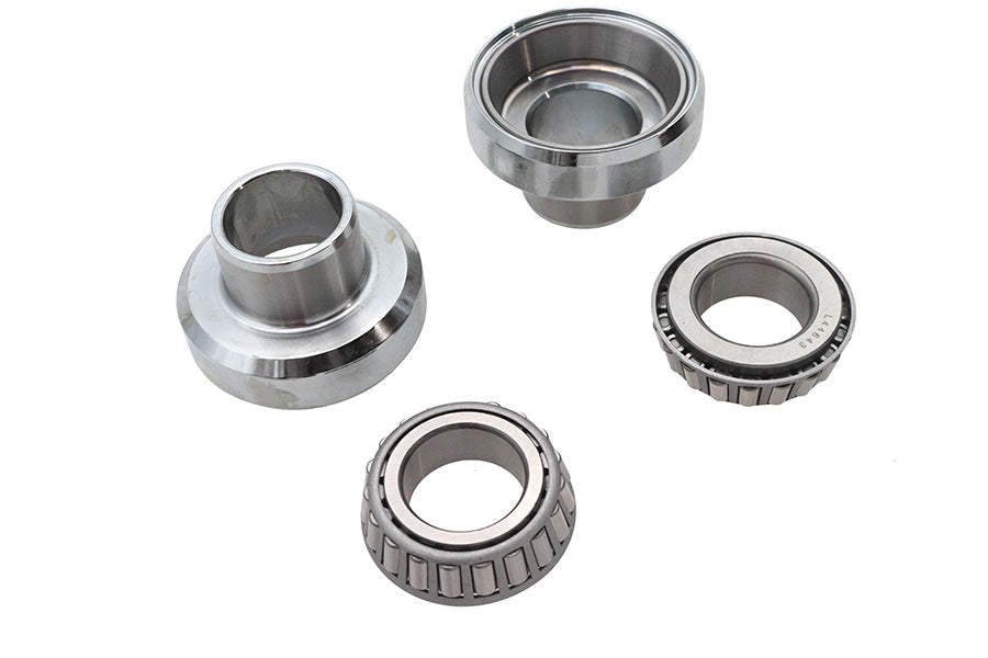 Fork neck cup and bearing kit chrome for Harley-Davidson 1949-1987