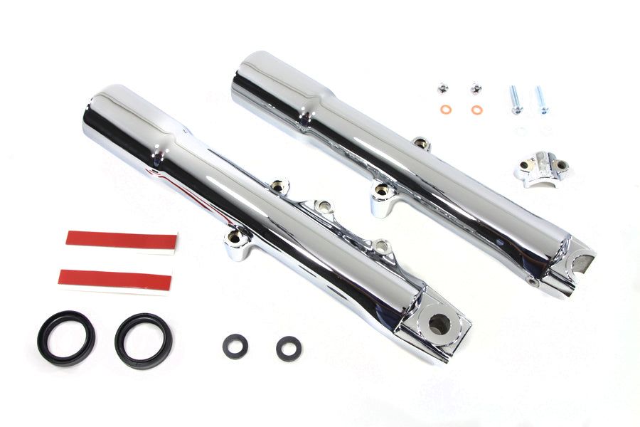 41 mm Chrom-Gabelgleiter-Set für Harley-Davidson