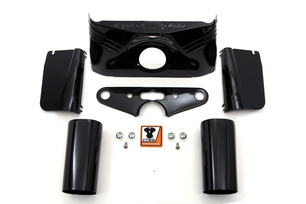 Schwarzes Gabelabdeckungs-Kit für Harley-Davidson