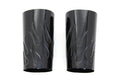 Flames fork slider cover set black for Harley-Davidson Touring