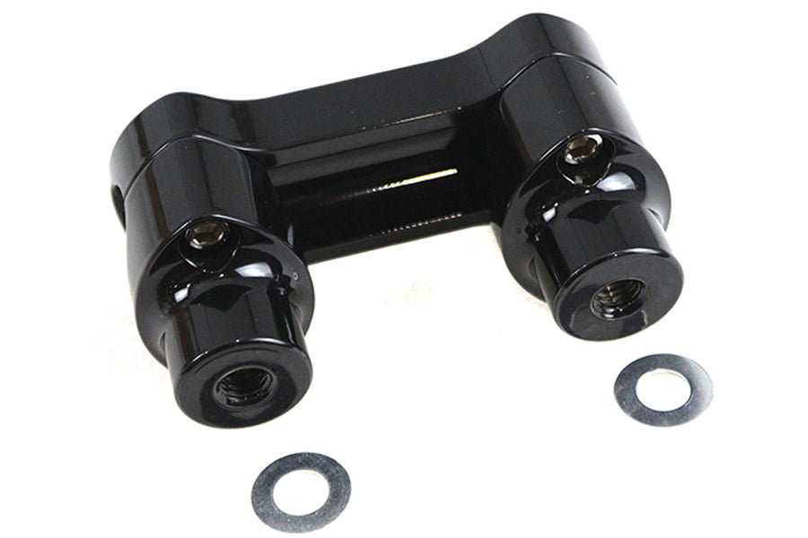 2" Smooth Riser Kit Schwarz für Harley-Davidson mit 1-1/4" Lenkern