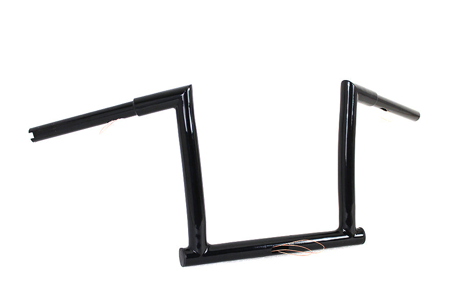 Manillar Z-Bar cincelado negro brillante de 12" para Harley-Davidson Road Glide