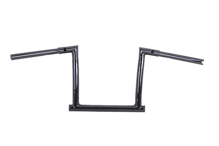 Manillar Z-Bar cincelado negro brillante de 12" para Harley-Davidson Road Glide
