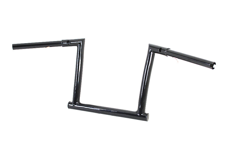 Manillar Z-Bar cincelado negro brillante de 12" para Harley-Davidson Road Glide