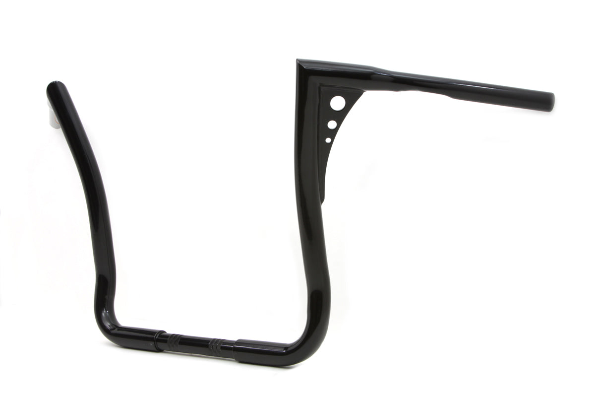 15" Z-Bar Ape Hanger Handlebar Black For Harley-Davidson Touring