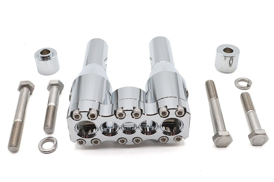 6" Baron style riser set chrome for Harley-Davidson