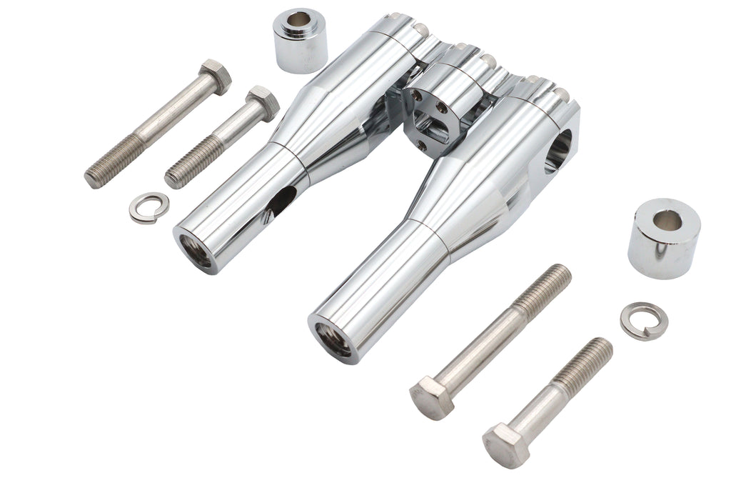 6" Baron style riser set chrome for Harley-Davidson