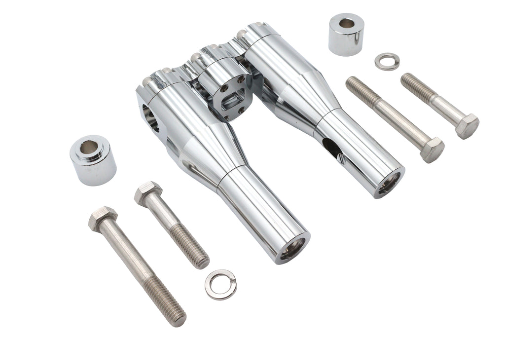 6" Baron style riser set chrome for Harley-Davidson