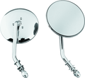 Bikers Choice 65-Up Chrome 4 Inch Round Short Stem Mirror Left Custom
