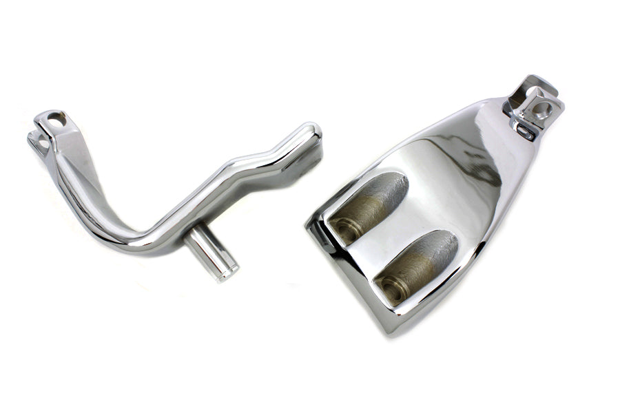 Chrome Driver Mid Controls Footpeg Mount Set para Harley-Davidson Dyna
