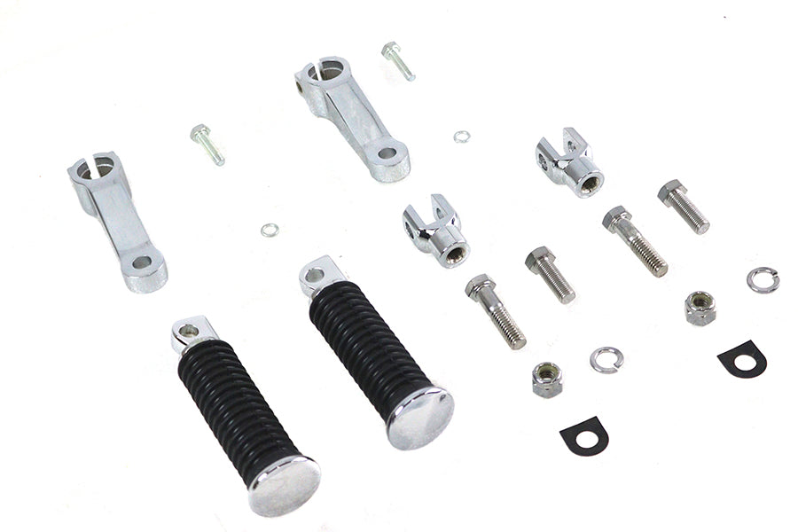 Mid Control Footpeg Mount Kit Chrome For Harley-Davidson Shovelhead