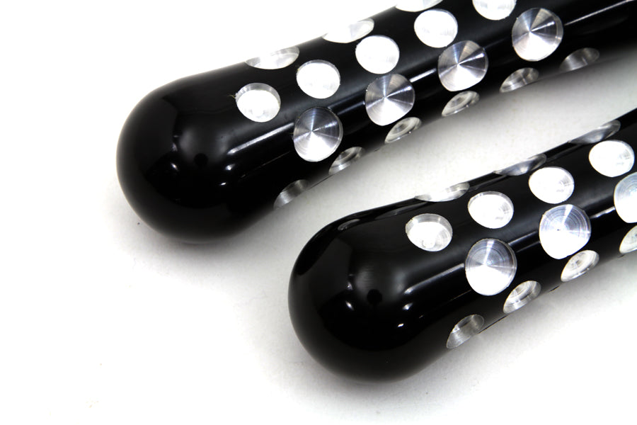 Juego de estriberas Agostinni de contorno negro con corte en contraste para Harley-Davidson