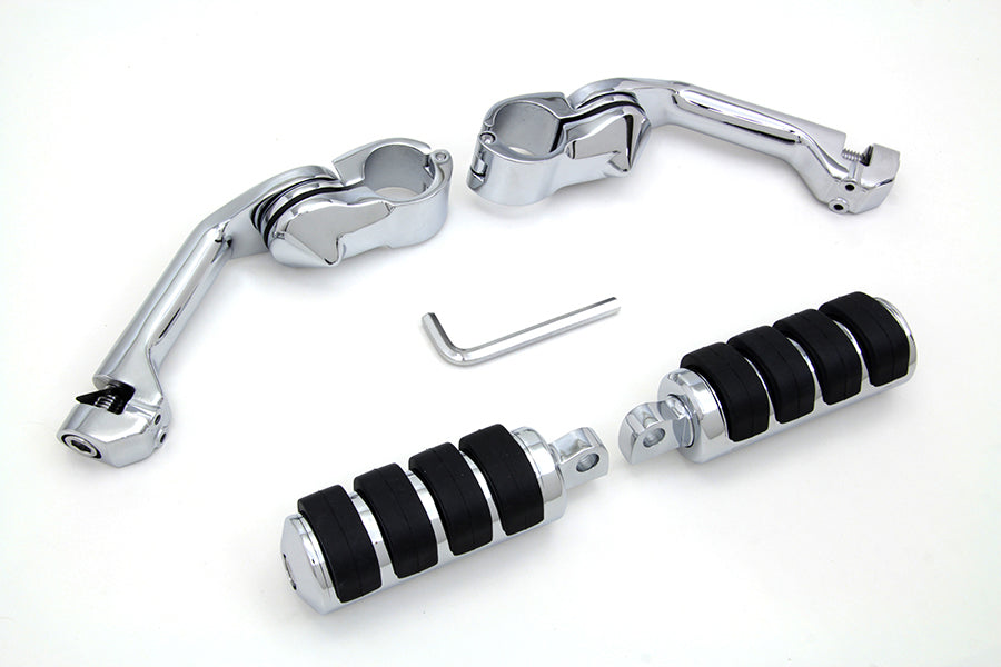 Engine Guard Adjustable Footpeg Support Kit Angled For Harley-Davidson