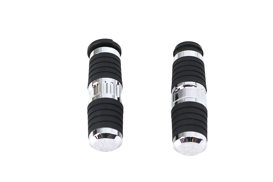 Kahuna Style Chrome Hand Grips For Harley-Davidson