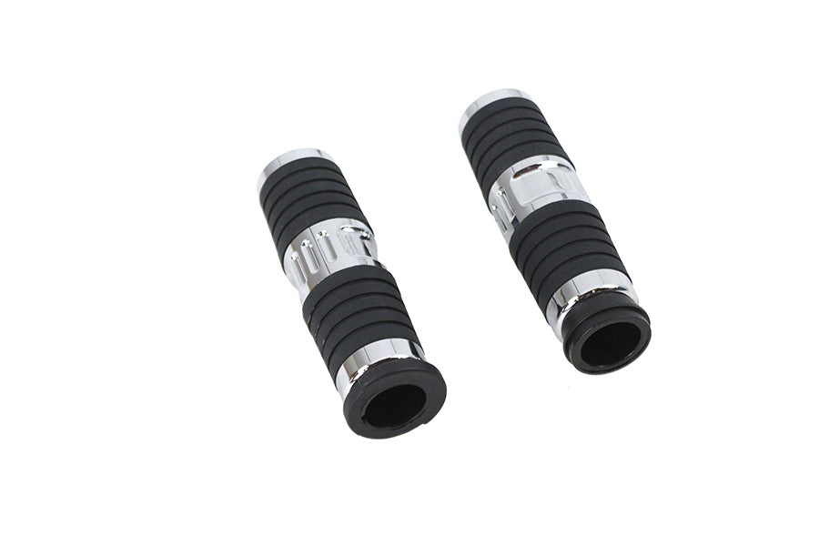 Kahuna Style Chrome Hand Grips For Harley-Davidson