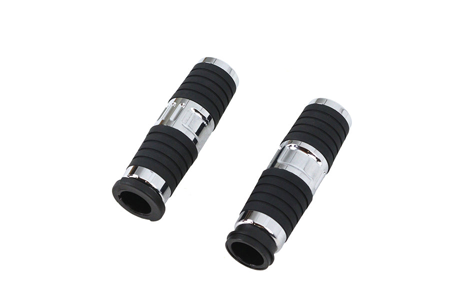Kahuna Style Chrome Hand Grips For Harley-Davidson