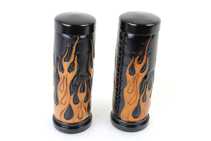 Amber Flame Style Throttle By Wire Grip TBW Set For Harley-Davidson