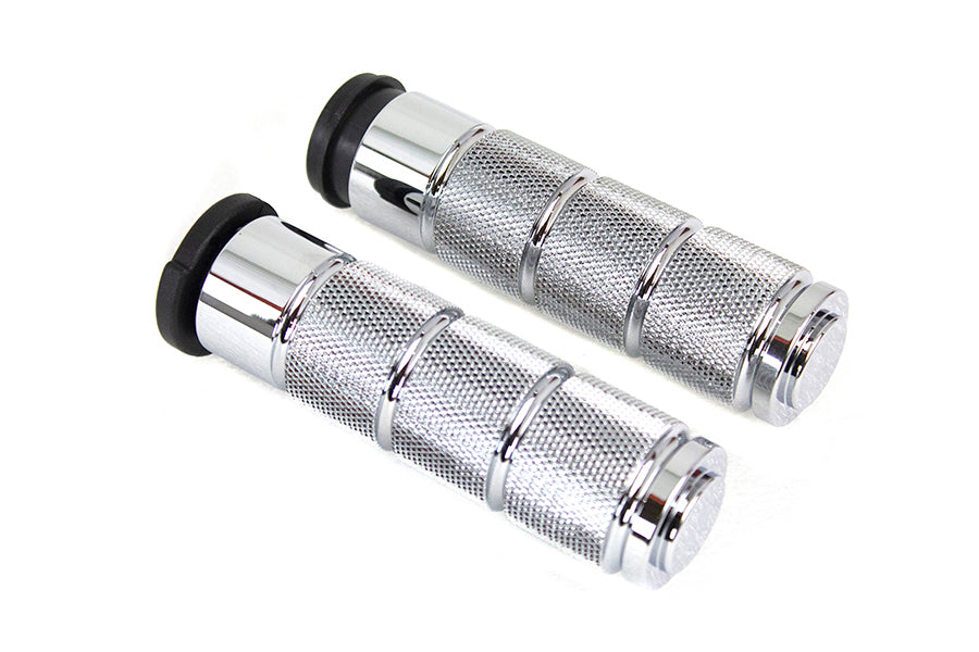 Chrome Billet Retro Hand Grip Set For Harley-Davidson Electronic Throttle