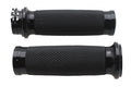 Ultima contoured grip set black for Harley-Davidson