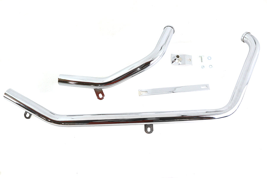 Upsweep exhaust header set chrome for Harley-Davidson Softail