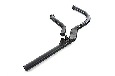 2 into 1 Black Exhaust Header Set For Harley-Davidson FL 1966-1969
