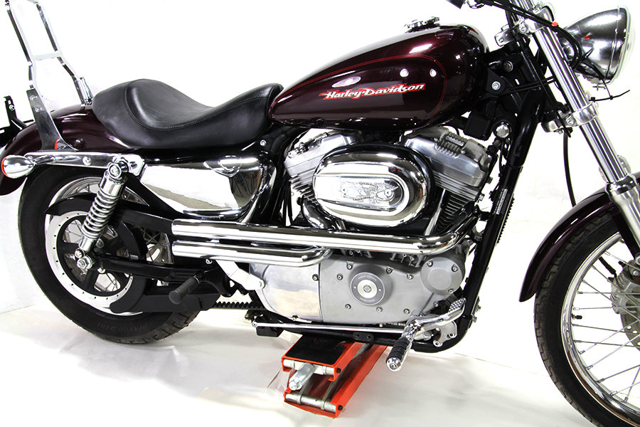 Auspuff Drag Pipe Set Slash Cut für Schwinge Chrom für Harley-Davidson