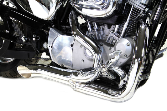 2 Into 1 Lakester Exhaust System Chrome For Harley-Davidson Sportster