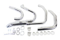 Chrome 2 into 1 Lakester style exhaust system for Harley-Davidson Sportster