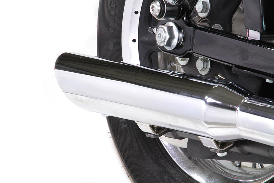 Slash Down Slip-On Mufflers Chrome For Harley-Davidson Sportster 2007-2013