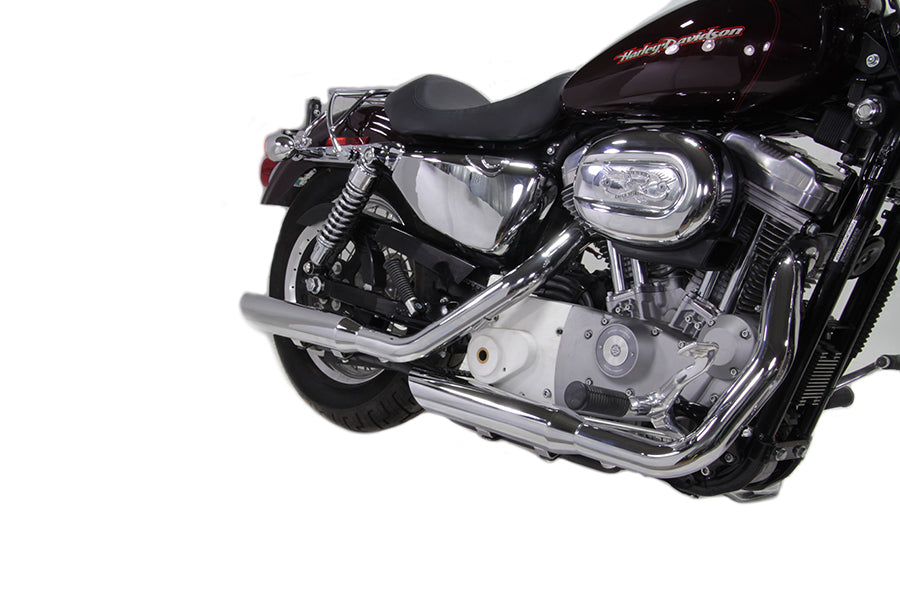 Slash Down Slip-On-Schalldämpfer, Chrom, für Harley-Davidson Sportster 2007–2013